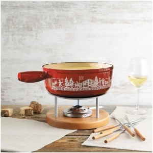 Billig 😀 Kuhn Rikon Käsefondue Set Induktion Gusseisen Rot Alpweide 24cm 🛒 6
