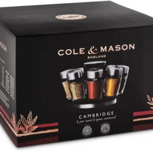 Bestes Angebot 😍 Cole & Mason Cambridge Gewürzkarussell, 8 Gläser 🔔 33