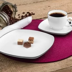 Aktion ⌛ Seltmann Weiden Lido Black Line Kaffeeservice 18-teilig Eckig 🧨 6