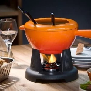 Auslauf 👏 Le Creuset Käsefondue Set Aus Gusseisen In Ofenrot 🎁 6