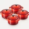 Le Creuset Mini-Cocotte Kirschrot, 4er-Set 10
