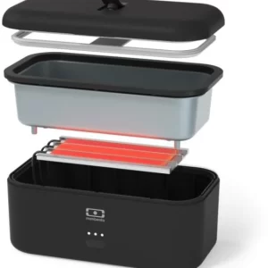 Brandneu ✔️ Monbento Beheizbare Lunchbox MB Warmer In Schwarz 🔔 13